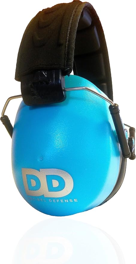 Professional Safety Ear Muffs by Decibel Defense - 37dB NRR - The HIGHEST Rated & MOST COMFORTABLE Ear Protection - Firearm & Industrial Use - THE BEST HEARING PROTECTION...GUARANTEED (BLUE)