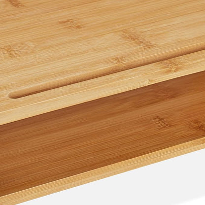 Relaxdays Bamboo Monitor Stand, Natural, 16 x 57.5 x 25 cm