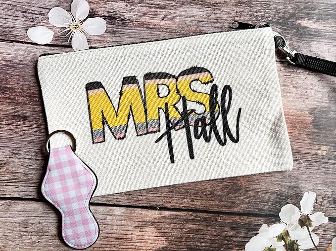 Teacher Mouse Pad and Coaster Desk Must Haves Appreciation Back to School Personalized Gift Classroom Decor Custom Handmade by The Painted Pug (Pencil)