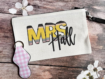 Teacher Mouse Pad and Coaster Desk Must Haves Appreciation Back to School Personalized Gift Classroom Decor Custom Handmade by The Painted Pug (Pencil)