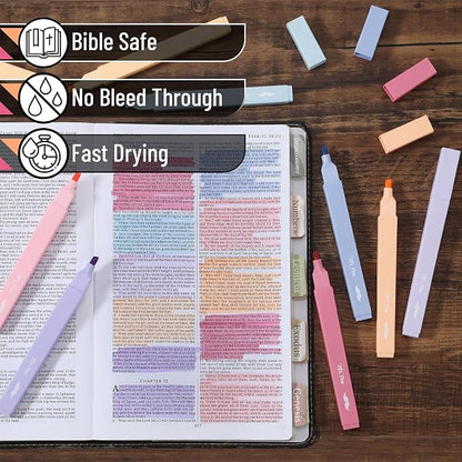 Mr. Pen- Aesthetic Highlighters No Bleed, 8 Pack, Assorted Colors | Chisel Tip, Cute Highlighters Assorted Colors for Journaling, Highlighting, Underlining, Fast Dry, Back to School Supplies