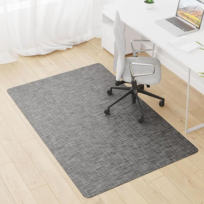 Office Chair Mat, 46" x 60" Computer Chair Mat for Hardwood Floor, Non-Curve Anti Slip Hard Floor Protector for Rolling Chair, PVC Mat Desk Rug for Home Office