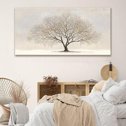 Canvas Art Wall Decor Modern Wall Art Pictures For Living Room Botanical Landscape Wall Art Large Tree Of Life Wall Art Canvas Wall Art Decor Artwork for Walls Home Bedroom Office Wall Decor 29" X 58"