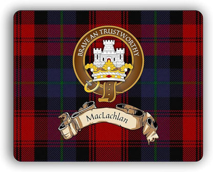 MacLachlan Scottish Clan Tartan Crest Computer Mouse Pad