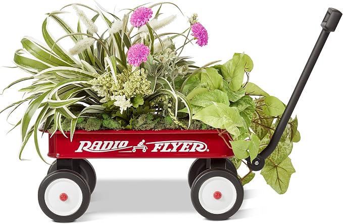 Radio Flyer Mini Classic Red Wagon for Kids, 16.5" Toy Wagon For Kids Aged 1.5+, Play-Size Version of the Classic, Durable Rolling Wheels & Steel Body, Working Handle, For Toys, Crafts & Gift Displays