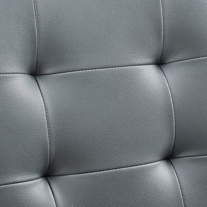 Modway Prim Ribbed Armless Mid Back Swivel Conference Office Chair In Gray