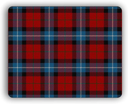Scottish Clan Baillie Red Tartan Crest Computer Mouse Pad