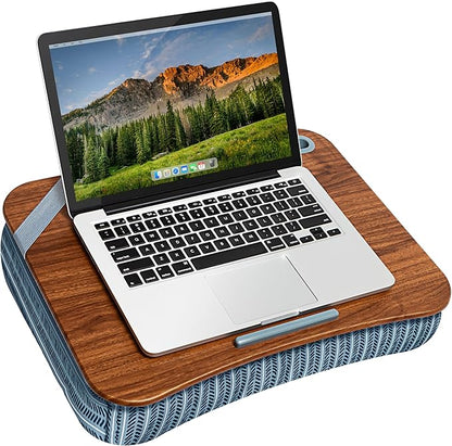 LAPGEAR Designer Lap Desk 2-Pack with Storage Basket, Phone Slot & Device Ledge – Arrow Stripes – Fits Laptops up to 15.6" – Style No. 70411