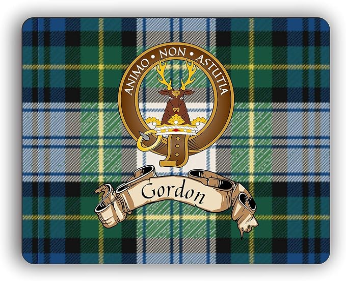 Scottish Clan Gordon Dress Tartan Crest Computer Mouse Pad