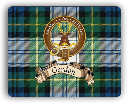 Scottish Clan Gordon Dress Tartan Crest Computer Mouse Pad