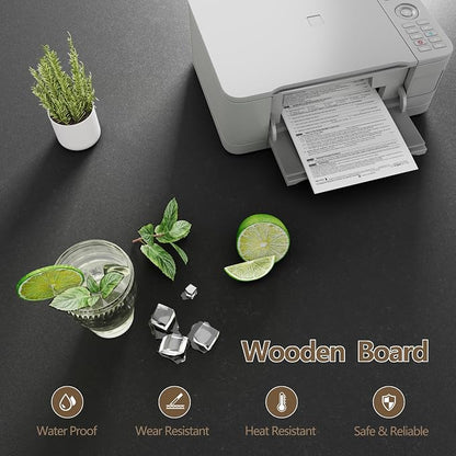 Quikraen Wooden Rolling File Cabinet Black | Mobile Lateral Office Filing Cabinets with Doors Under Desk Cabinet for Office Supplies