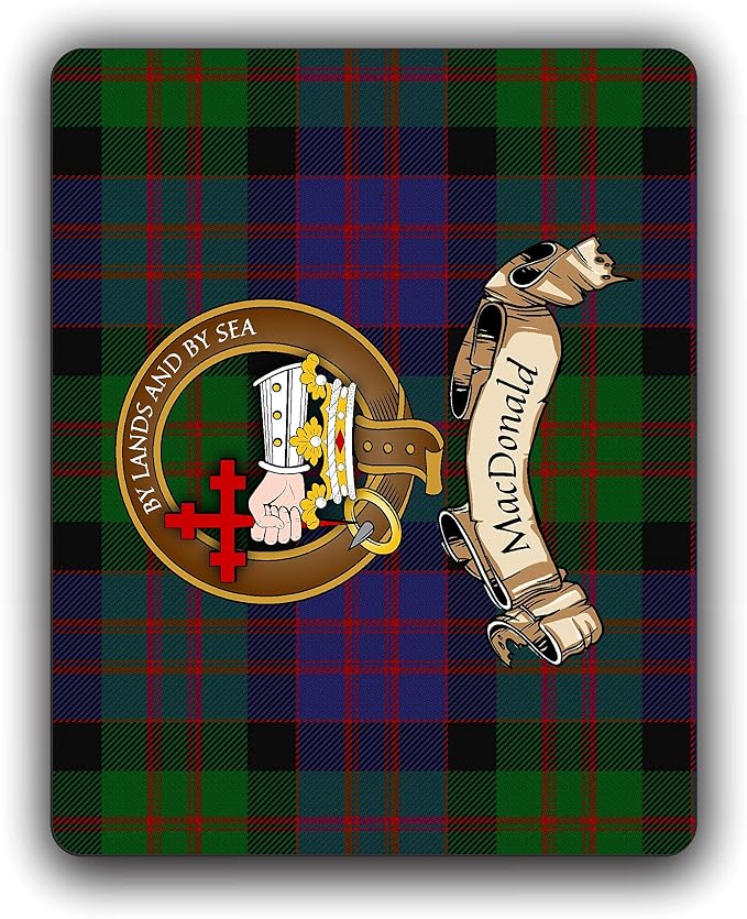 Macdonald Scottish Clan Tartan Crest Computer Mouse Pad