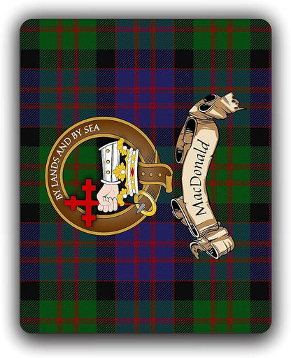 Macdonald Scottish Clan Tartan Crest Computer Mouse Pad