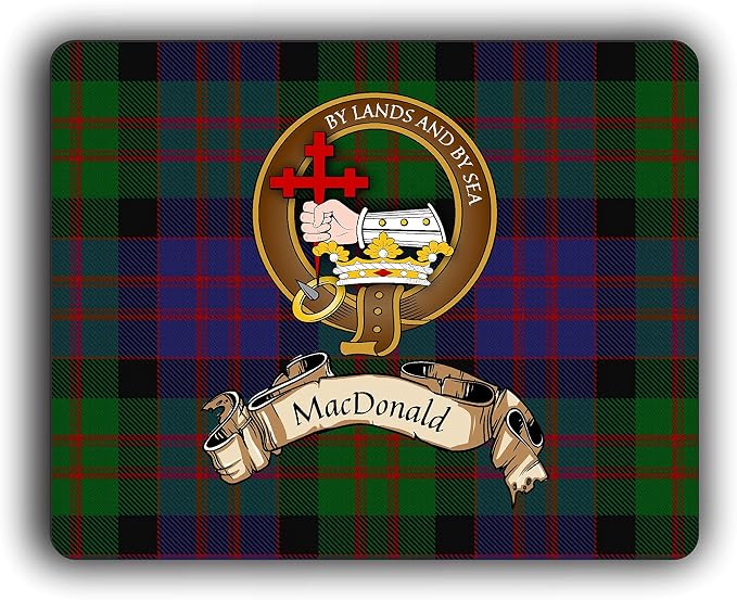 Macdonald Scottish Clan Tartan Crest Computer Mouse Pad