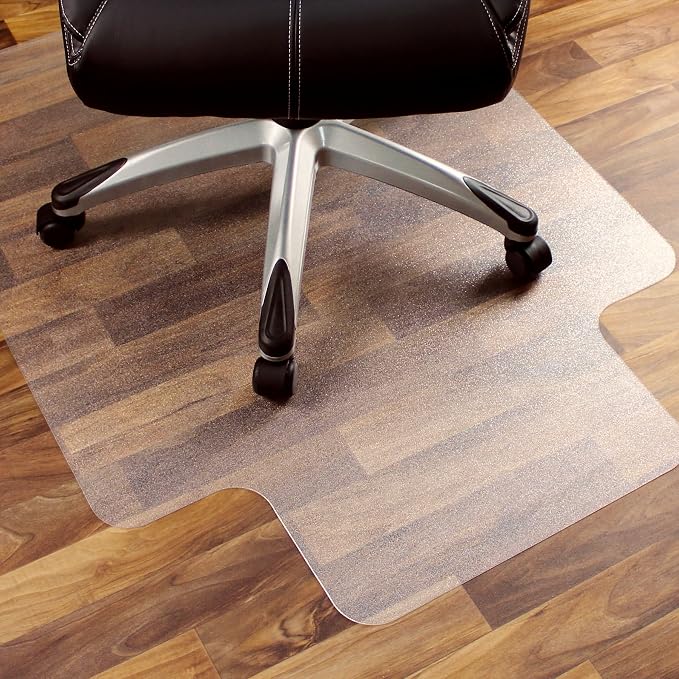 Marvelux Heavy Duty Polycarbonate Office Chair Mat for Hardwood Floors 36" x 48", Clear Hard Floor Protector Mat, Lipped Shaped Floormat for Under Office Desks, Shipped Rolled
