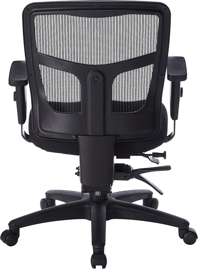 Lorell LLR86802 Managerial Swivel Mesh Mid-Back Chair