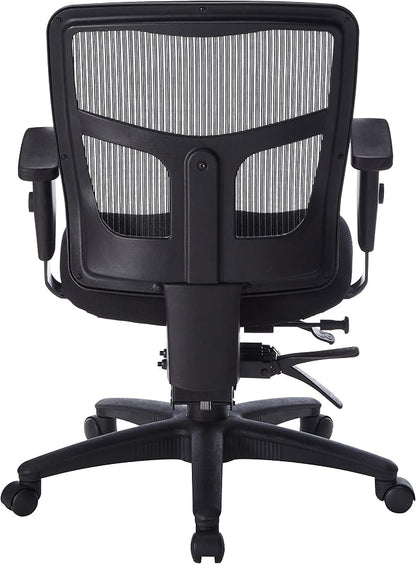 Lorell LLR86802 Managerial Swivel Mesh Mid-Back Chair