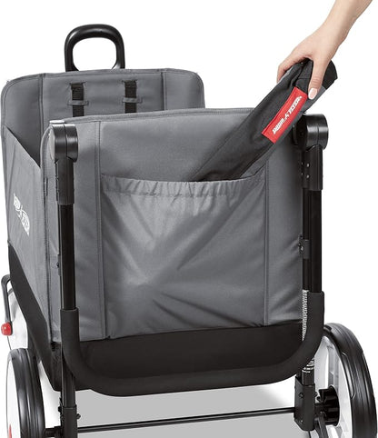 Radio Flyer City Luxe Stroll 'N Wagon, Ages 1+, 3-in-1 Push or Pull, Easy Fold, UV Canopy, 5-Point Harnesses, Front Caster & 12" Rear Wheels, Stroller Wagon, Amazon Exclusive