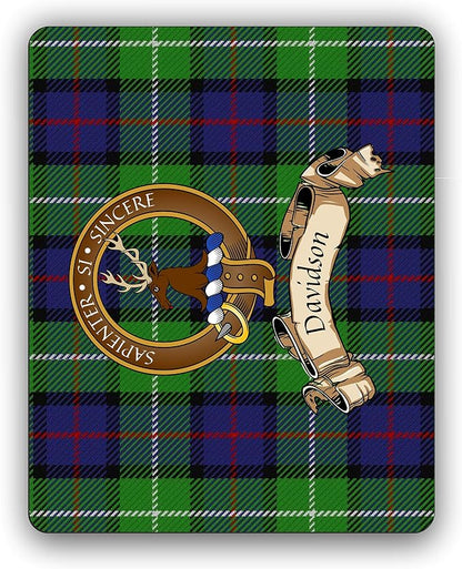 Scottish Clan Davidson of Tulloch Tartan Crest Computer Mouse Pad