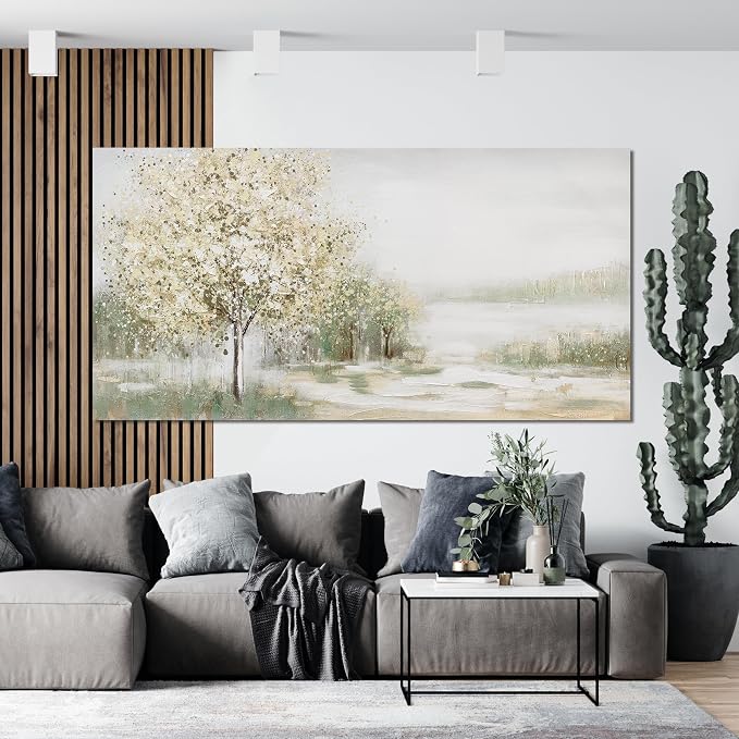 Canvas Wall Art Decor Oversized Landscape Wall Art Decor Green Wall Art for Living Room Natural Canvas Art Wall Decor Oversized Wall Art Prints For Walls Home Office Wall Decorations 39"X78"