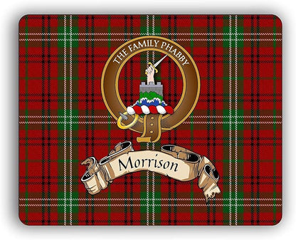 Morrison Scottish Clan Tartan Crest Computer Mouse Pad