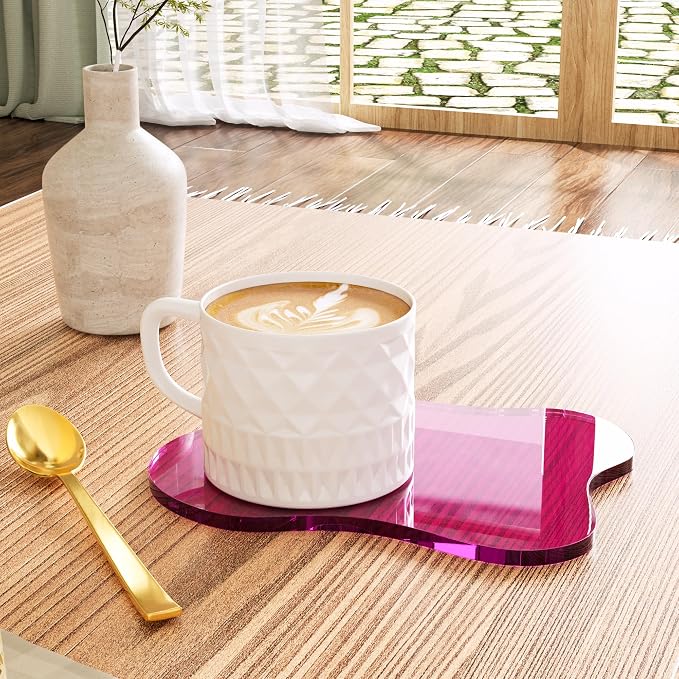 Acrylic Coaster for Desk, Clear Bar Drink Coaster, Clear Cloud Shape Coffee Cup Coaster, Perfect for Tabletop Protection and Accessories Display.