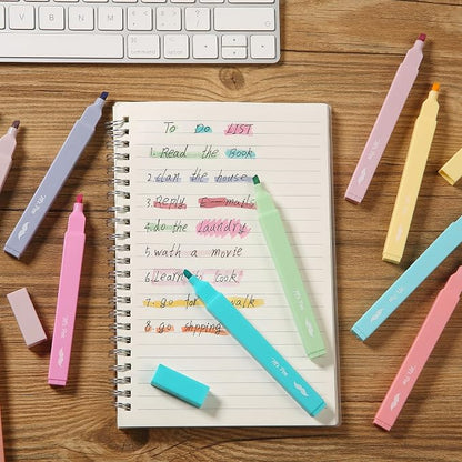 Mr. Pen- Aesthetic Highlighters No Bleed, 10 Pack, Pastel Colors | Chisel Tip, Cute Highlighters Assorted Colors for Journaling, Highlighting, Underlining, Fast Dry, Back to School Supplies