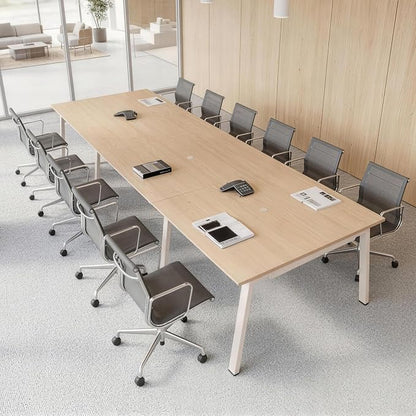 Modular Computer Office Desk, Modern Style Small Study Writing Workstation Table for Home & Business, Conference Table (142" x 47")