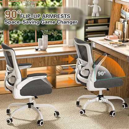 Ergonomic Office Chair - High Back Desk Chair with Adjustable Lumbar Support, Breathable Mesh Back, 330LBS Capacity, Easy Assembly, for Home Office Executive Computer Task