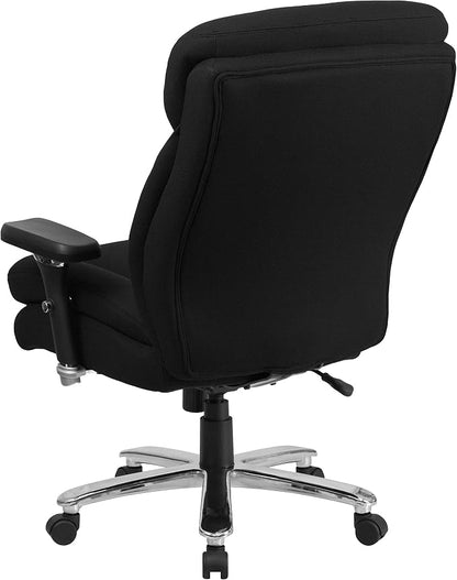Flash Furniture Hercules Series Swivel Office Chair with Extra Wide Seat, Ergonomic High-Back Executive Chair with Padded Seat and Arms, Black