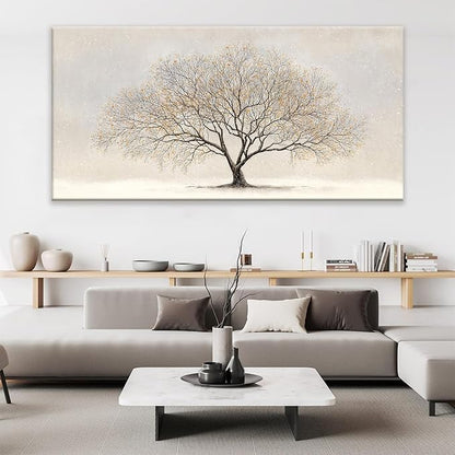 Canvas Art Wall Decor Modern Wall Art Pictures For Living Room Botanical Landscape Wall Art Large Tree Of Life Wall Art Canvas Wall Art Decor Artwork for Walls Home Bedroom Office Wall Decor 29" X 58"