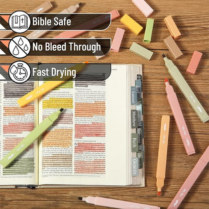 Mr. Pen- Aesthetic Bible Highlighters No Bleed Through, 10 Pack | Boho Colors, Cute Highlighter for Journaling Supplies and School Accessories, Bible Highlighters and Pens No Bleed