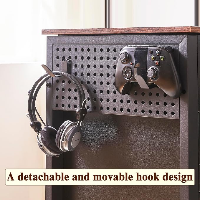 70 Inch Reversible L Shaped Desk with Drawers,Executive Desk with Power Outlet, Lockable File Drawer and Storage Shelves,L Shaped Office Desk with Pegboard,Large Corner Desk for Home Office (70.5")