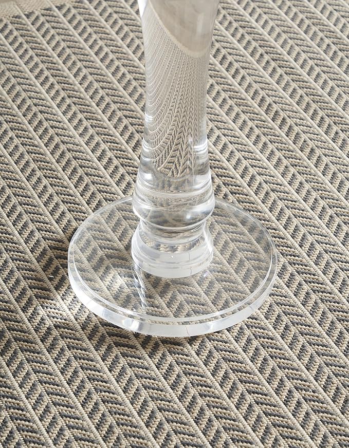 Artmaze Clear Acrylic Small End Table,Drink Table,for Office, Living Room and Bedroom, 12x12 inch，20 inch High