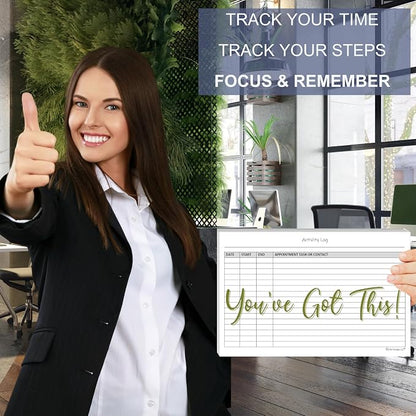 Activity Log Notepads(2 Pack, 50 Pages Each) Pad Planners to List a Task, Action or Contact. A Versatile Work Tool to Track Time & Office Productivity. 8.5 X 5.5, A5 Sheets.