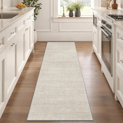 Valenrug Washable Rugs 2x6 - Stain Resistant 2x6 Area Rugs for Living Room, Non Slip Backing Large Area Rugs for Bedroom, Folable Machine Washable Area Rug (2'x6', Beige)