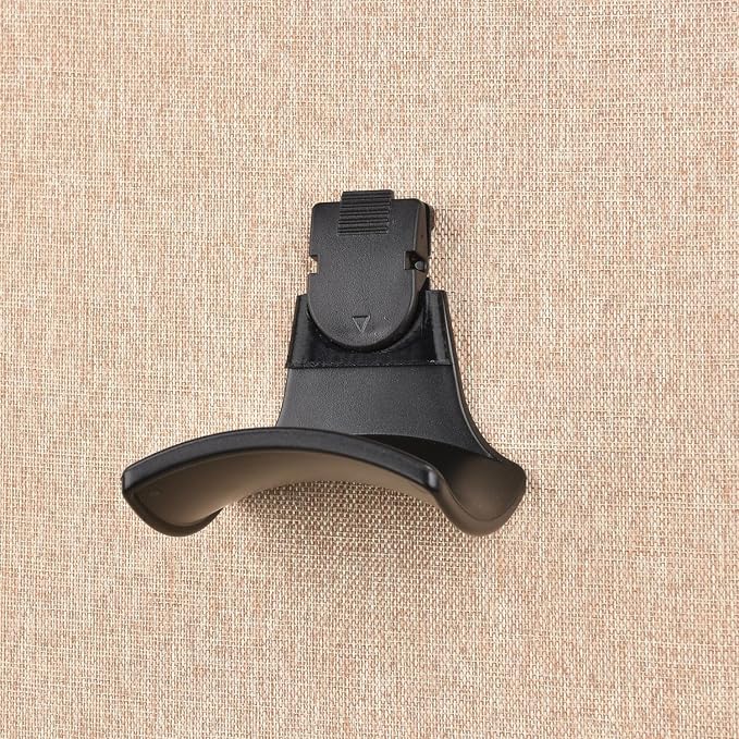 Fabric Wall Headphone Stand for Office, Cubicle Headphone Holder for Work Decor, Space-Saving Hanger Cubicle Accessories for Women Men Desk Organizer, Black (1 Pack)