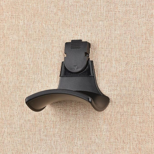 Fabric Wall Headphone Stand for Office, Cubicle Headphone Holder for Work Decor, Space-Saving Hanger Cubicle Accessories for Women Men Desk Organizer, Black (1 Pack)