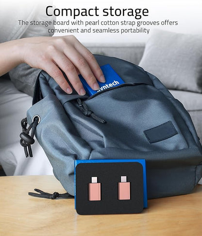Syntech USB C to USB Adapter Pack of 2 USB C Male to USB3 Female Adapter Compatible with iPhone 17 Pro Max MacBook Pro Air 2024 iMac iPad mini Pro, Other Type C or Thunderbolt 5/4 Devices, Rose Gold