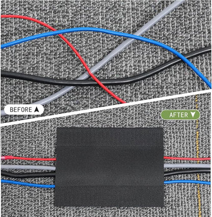 WILLBOND Carpet Cord Cover Cable Protector Floor Cover Cable Protector Management Only for Commercial Office Carpet(196.85 ft,Black)