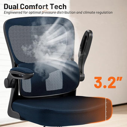 AreShark Drafting Office Chair - Ergonomic Tall Office Chair with Adjustable Footrest Ring - Counter Height Adjustable Rolling Standing Desk Chair with Lumbar Support and Flip-up Armrests for Home