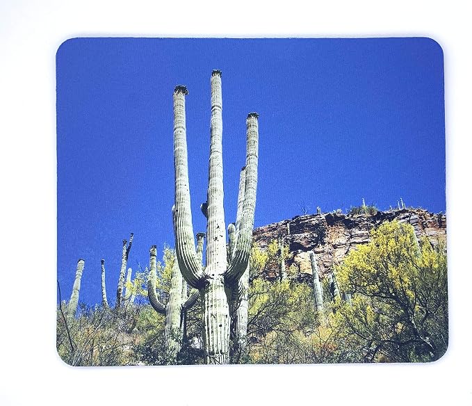 Cactus Arizona Desert Neoprene Mouse Pad Home Office Accessory Souvenir Gift- Handmade by The Painted Pug