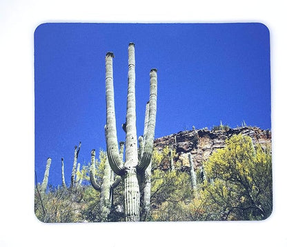 Cactus Arizona Desert Neoprene Mouse Pad Home Office Accessory Souvenir Gift- Handmade by The Painted Pug