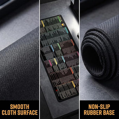Excel Shortcut Keys Mouse Pad, Extended Large Desk Mat (31.5x11.8 Inch) with Non-Slip Base & Washable Surface for Gaming, Computer, Office Desk