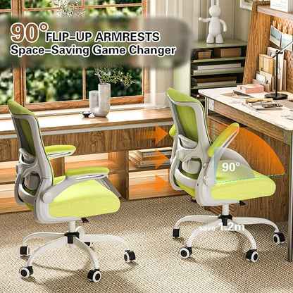 Ergonomic Office Chair for Long Hours, Padded Lumbar Support for Lower Back Relief, 330 lb Capacity, Comfortable Computer Desk Chair for Home Office, Computer & Study