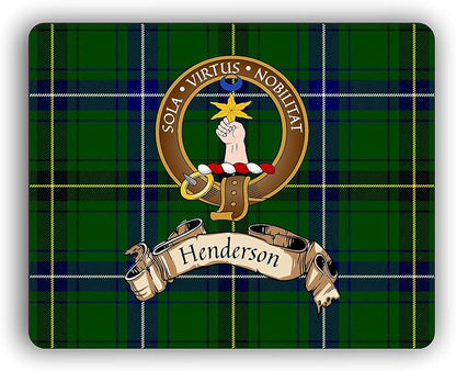 Henderson Scottish Clan Tartan Crest Computer Mouse Pad