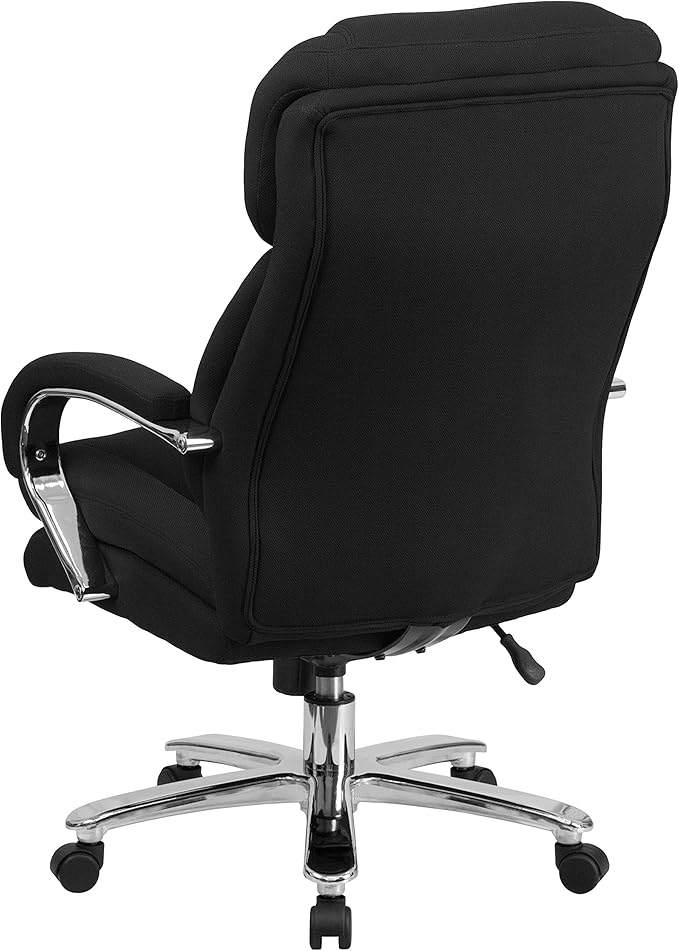 Flash Furniture Hercules Series Swivel Office Chair with Loop Arms, Ergonomic High-Back Executive Chair with Padded Seat and Arms, Black