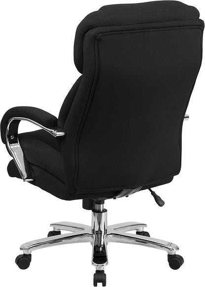 Flash Furniture Hercules Series Swivel Office Chair with Loop Arms, Ergonomic High-Back Executive Chair with Padded Seat and Arms, Black