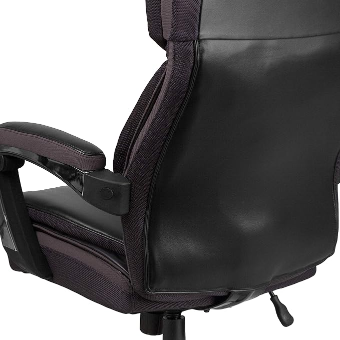 Flash Furniture Hercules Series High-Back Swivel LeatherSoft Office Chair, Ergonomic Executive Chair with Headrest and Adjustable Height, Black