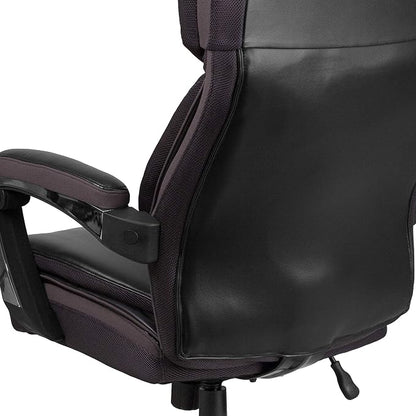 EMMA + OLIVER Hercules Series Big & Tall 500 lb. Rated Black LeatherSoft Executive Swivel Ergonomic Office Chair with Adjustable Headrest